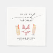 Panties & Palomas Brautparty Bachelorette Serviette (Vorderseite)