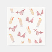 Panties & Palomas Brautparty Bachelorette Serviette (Vorderseite)