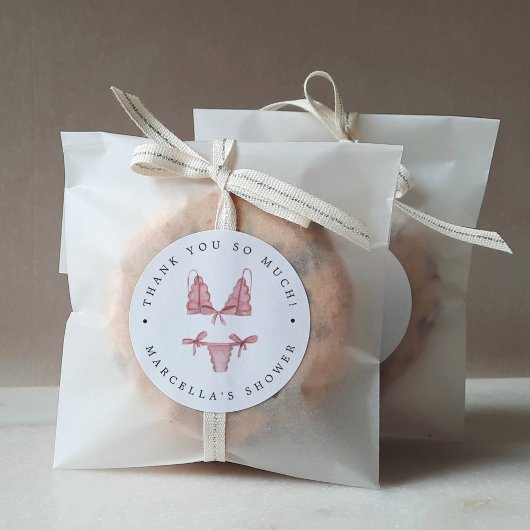 Panties & Palomas Lingerie Vielen Dank Runder Aufkleber