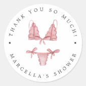 Panties & Palomas Lingerie Vielen Dank Runder Aufkleber (Vorderseite)