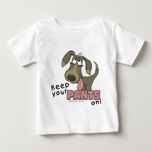 Panting Dog Behalten Pants on Baby T-shirt (Vorderseite)
