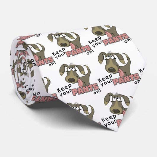 Panting Dog Behalten Pants on Krawatte (Gerollt)