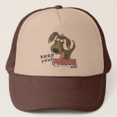 Panting Dog Behalten Pants on Truckerkappe (Vorderseite)