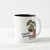 Panting Dog Behalten Pants on Zweifarbige Tasse (VorderseiteRechts)
