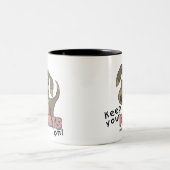 Panting Dog Behalten Pants on Zweifarbige Tasse (Mittel)