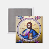 Pantokator Jesus Christus Engel Orthodoxe Symbol Magnet (Vorderseite/Rückseite)