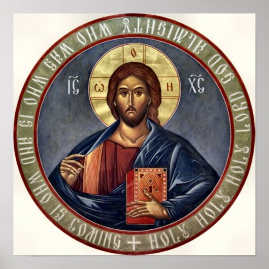 Pantokator Lord All Christ Orthodox Print Poster (Vorne)