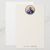 Pantokrator Lord of All Orthodox Christlich Icon Briefpapier (Vorne/Hinten)