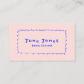 Pantoletten-Pantoletten Doodle Handmade Whimsical Visitenkarte (Vorderseite)