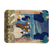 Pantomime-Bühne, Illustration für "Fetes Galantes" Magnet (Horizontal)