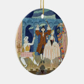 Pantomime Bühne, Illustration für 'Partys Galantes Keramikornament (Rechts)