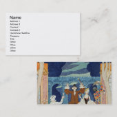 Pantomime Bühne, Illustration für 'Partys Galantes Visitenkarte (Vorne/Hinten)