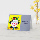 Pantomime Dame Card Karte (Gelbe Blume)