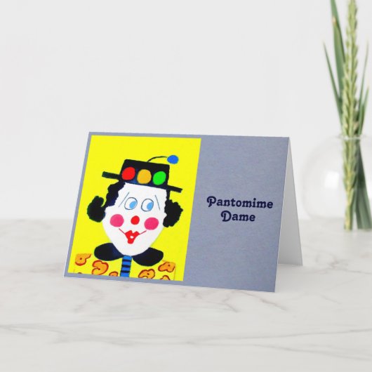 Pantomime Dame Card Karte (Vorderseite)