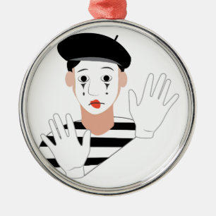 Pantomime Ornament Aus Metall