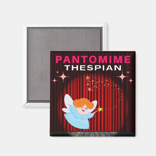 Pantomime Thespian - Fairy Godmutter Magnet (Vorderseite/Rückseite)