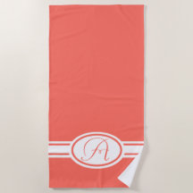 Pantone Living Coral Monogramm