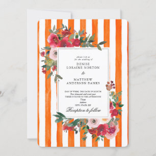 Pantone "Orange Tiger" Einladung zur Hochzeit