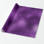Pantone Ultra-Violet Lila-Glasmetall Geschenkpapier (Ungerollt)