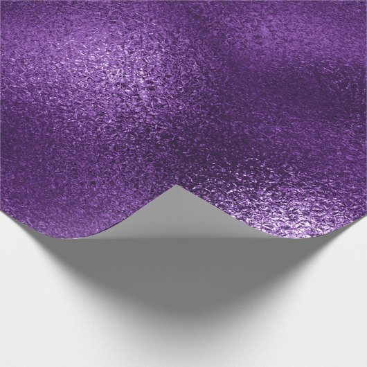 Pantone Ultra-Violet Lila-Glasmetall Geschenkpapier (Ecke)