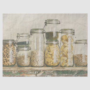 Pantry Mason Jars Decoupage Tissue Paper Seidenpapier