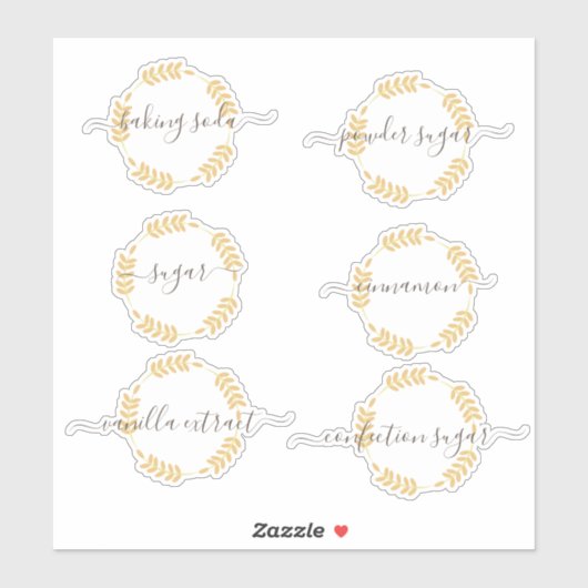 Pantry Organisation BackCanister Jar Sticker (Blatt)