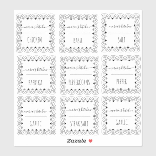 Pantry Organisation Spice Jar Dekorationsgrenze Aufkleber (Blatt)