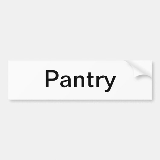 Pantry-Tür-Zeichen Autoaufkleber (Vorne)