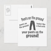 Pants auf dem Boden! Postkarte (Vorne/Hinten)
