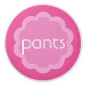 Pants Kleidung Organisation rosa Blume Knopf Keramikknauf (Vorderseite)