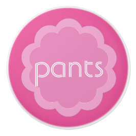 Pants Kleidung Organisation rosa Blume Knopf Keramikknauf