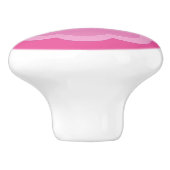 Pants Kleidung Organisation rosa Blume Knopf Keramikknauf (Seitenansicht)