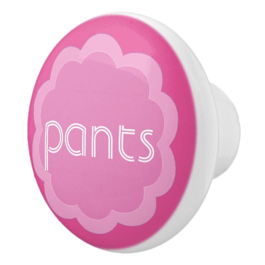 Pants Kleidung Organisation rosa Blume Knopf Keramikknauf (Rechts)