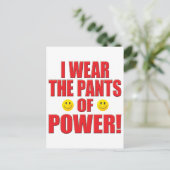 Pants Power Life Postkarte (Stehend Vorderseite)