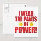Pants Power Life Postkarte (Vorne/Hinten)