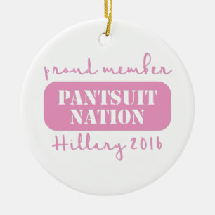 Pantsuit-Nation für Hillary! Keramikornament
