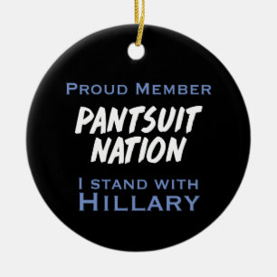 Pantsuit-Nation für Hillary! Keramikornament