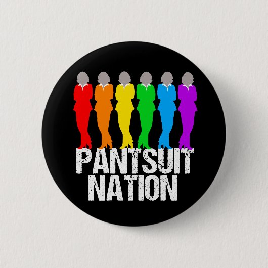 Pantsuit Nation Rainbow Women Button (Vorderseite)