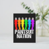 Pantsuit Nation Rainbow Women Postkarte (Stehend Vorderseite)