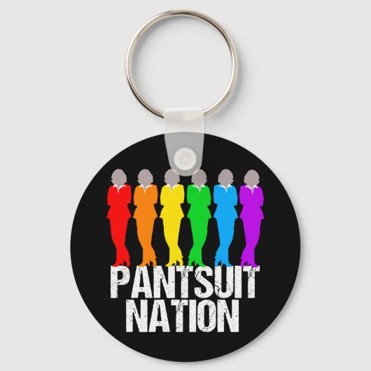 Pantsuit Nation Rainbow Women Schlüsselanhänger (Vorderseite)
