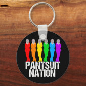 Pantsuit Nation Rainbow Women Schlüsselanhänger (Vorderseite)