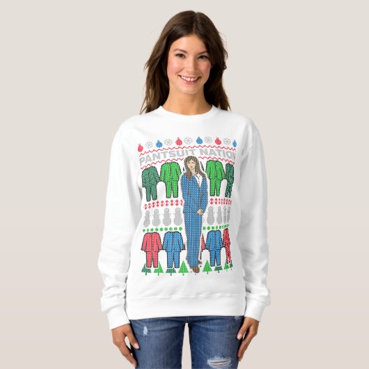 Pantsuit Nation Ugly Christmas Sweater Sweatshirt (Vorne ganz)