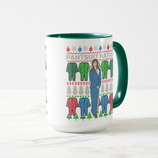 Pantsuit Nation Ugly Christmas Sweater Tasse (VorderseiteRechts)