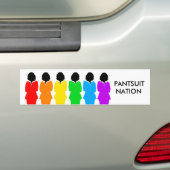 Pantsuit-Nations-Regenbogen-Frauen Autoaufkleber (Auf Auto)