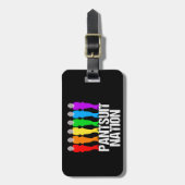 Pantsuit-Nations-Regenbogen-Frauen Gepäckanhänger (Vorderseite vertikal)