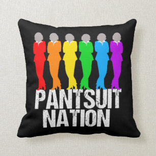 Pantsuit-Nations-Regenbogen-Frauen Kissen