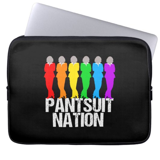 Pantsuit-Nations-Regenbogen-Frauen Laptopschutzhülle (Vorderseite)