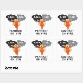 Pantsuit Quadratischer Aufkleber (Blatt)