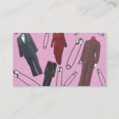 Pantsuits und Sicherheits-Buttone Visitenkarte (Rückseite)