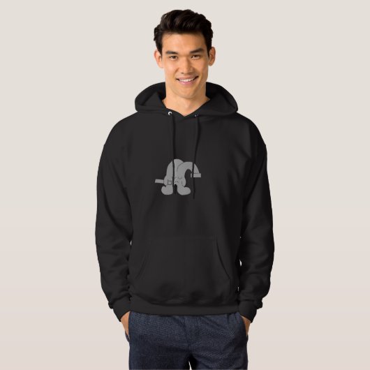 PANTSUTA SCHWARZ-SCHWEISS-SHIRT HOODIE (Vorne ganz)